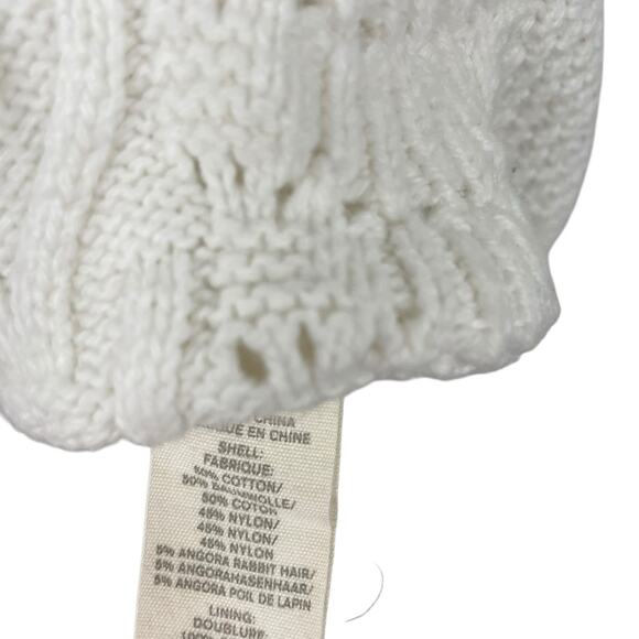 Y2K Fossil Ivory Knit Sleeveless Mini Sweater Dress Womens Medium - Picture 4 of 6